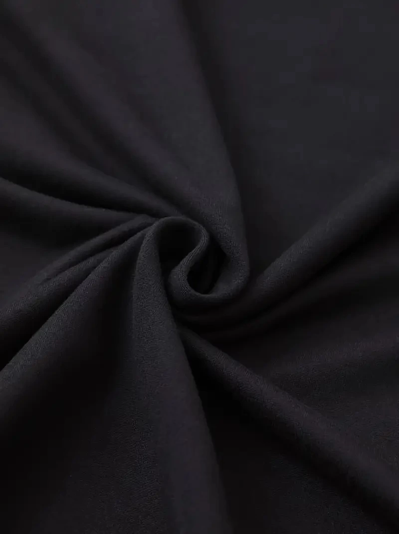 Leopar Desenli Fiyonklu Tişört - Rahat Polyester, Makinede Yıkanabilir, Bisiklet Yaka, Kadınlar için Yazlık Günlük Üst - Siyah