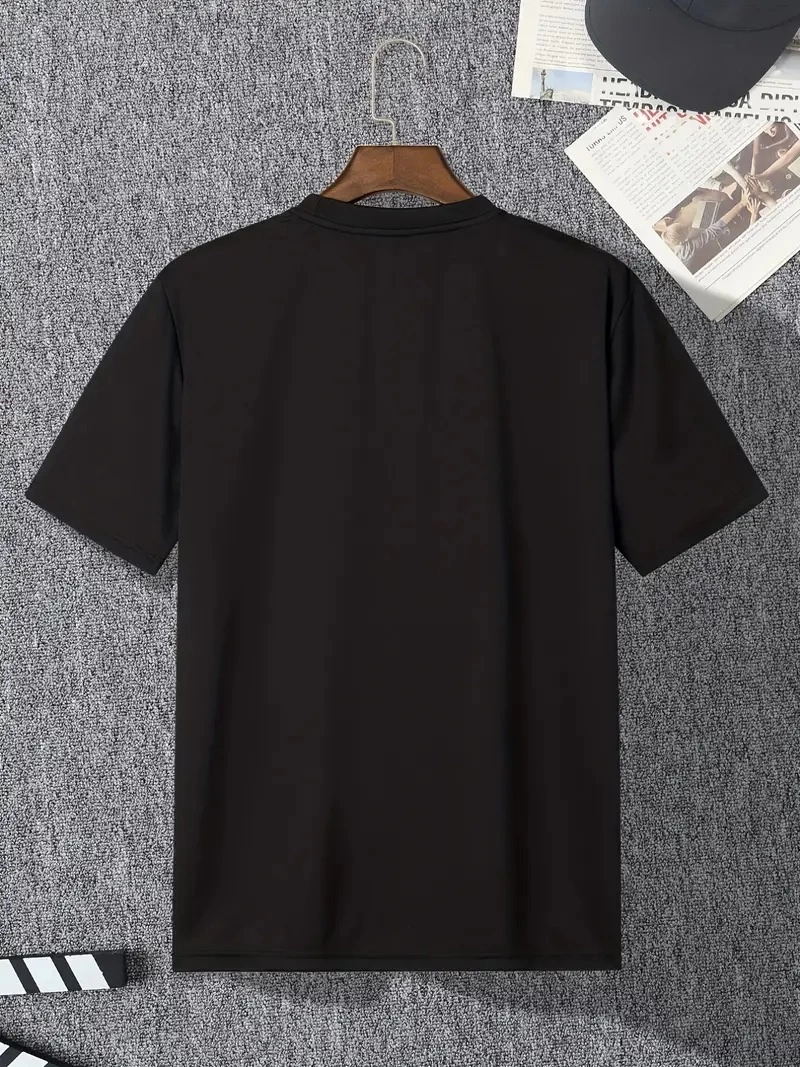 20/1 Combed Cotton Compack I TRIED TO WARN YOU. Printed Oversize Crew Neck T-shirt - Black