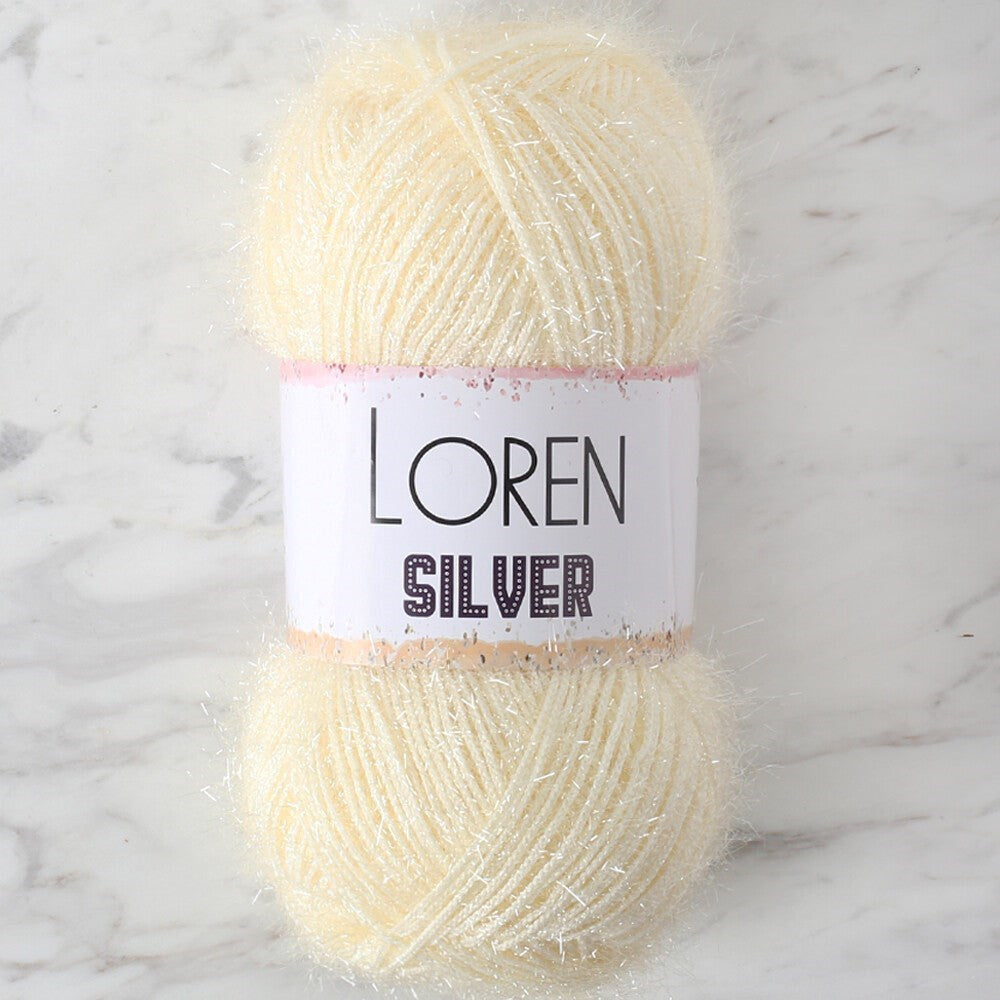 LOREN SILVER خيط حياكة يدوي كريمي - RS0065 - 34071