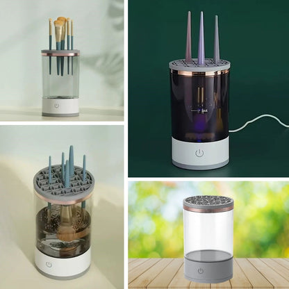 Starixa® USB Şarjlı Makyaj Fırçası Temizleyici Aparat Hızlı Kurutmalı, Çok Yönlü Fırça Temizleyici