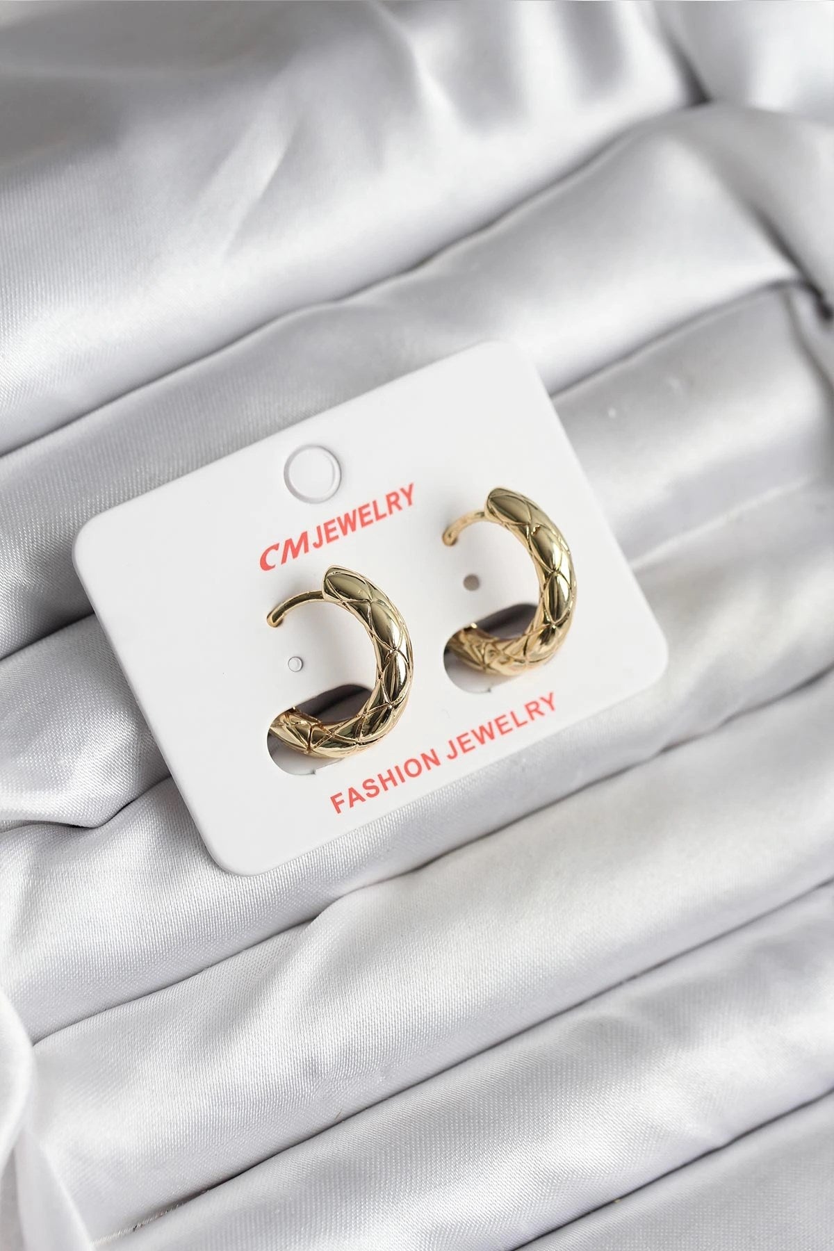 Mey İthalat® 14K Gold Renk Kaplama CM Kadın Küpe