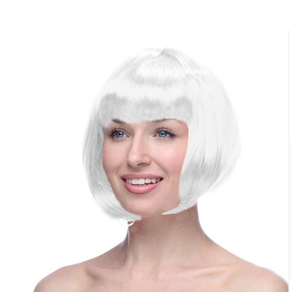 White Blunt Bob Wig Hair