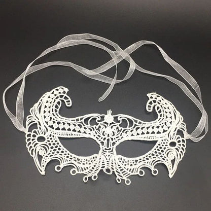 White Lace Cutout Ball Mask