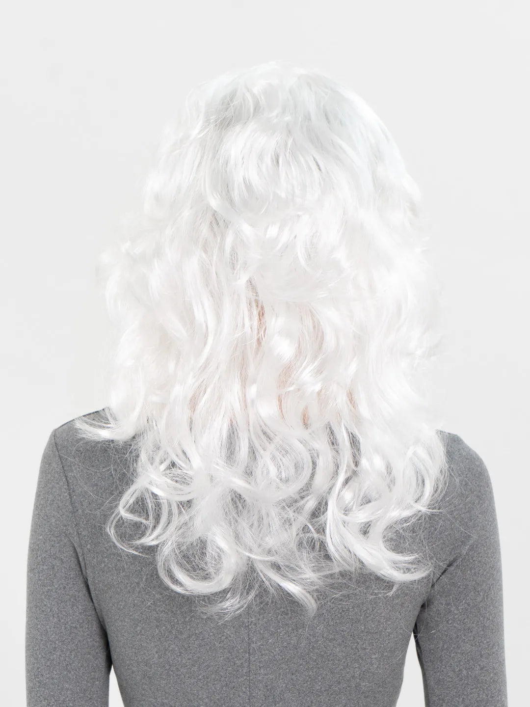White Wavy Long Bob Bangs Party Wig
