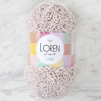 Loren Lamb Open Beige Hand-Knitted Yarn - R055 - 34420