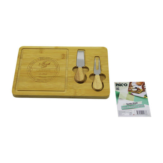 BIÇAK SAĞ AHŞAP BAMBU KAHVALTI PEYNİR SUNUM PANO 2PEYNİR BIÇAK=AHŞAP SAPLI19X29X1.5CM (5347)