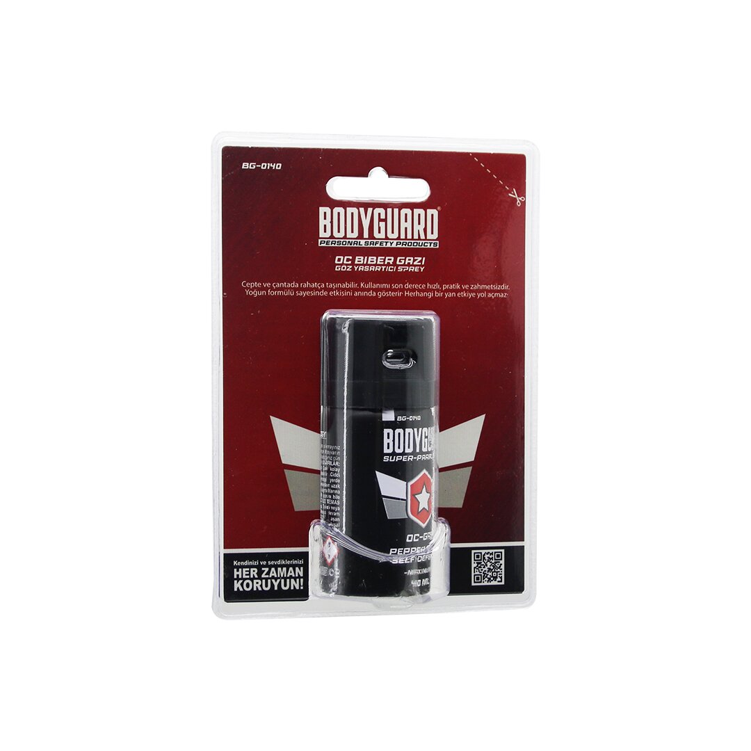 BODYGUARD BG-0140 BİBER GAZI SPREY 40ML KENDİNİ SAVUNMA AMAÇLI KULLANIM (5347)