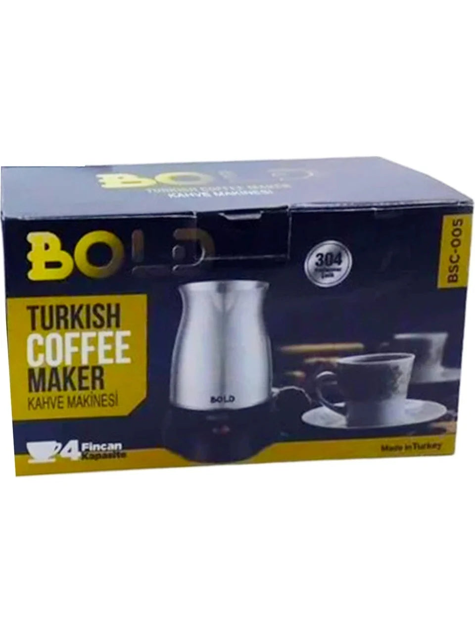 Bold Elektrikli Türk Kahve Pişirme Makinesi Inox Paslanmaz Çelik Cezve (5347)