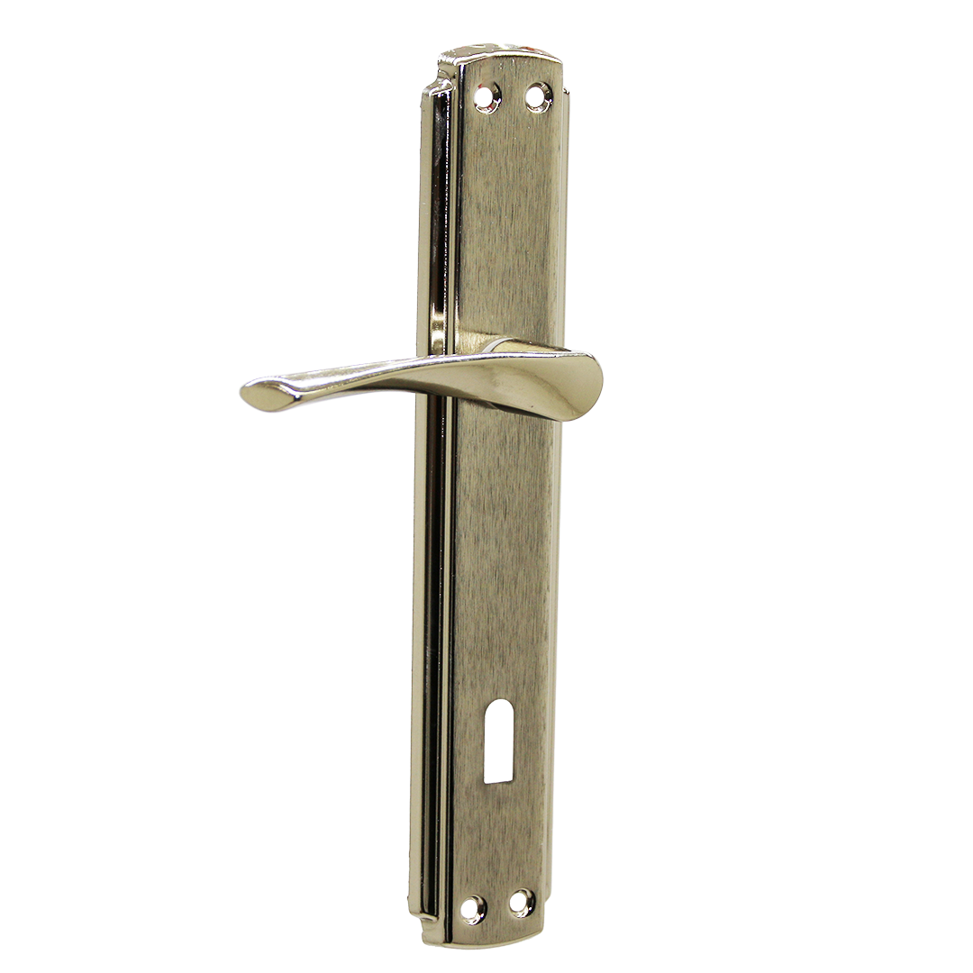 BRAVO ROOM GREY NICKEL DOOR HANDLE SET (5347)
