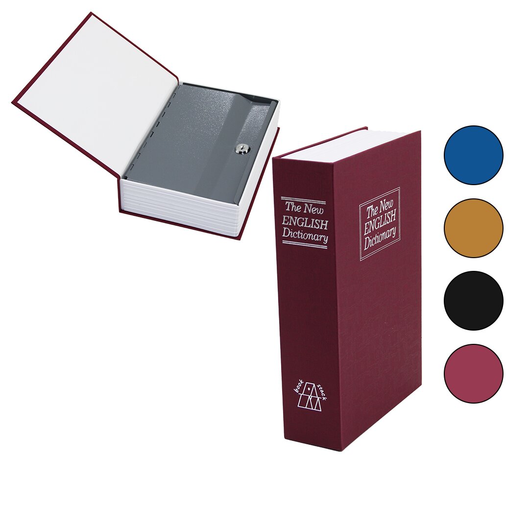 BÜYÜK=240X155X55MM KİTAP MODELİ KİLİTLİ KASA - KUMBARA (5347)