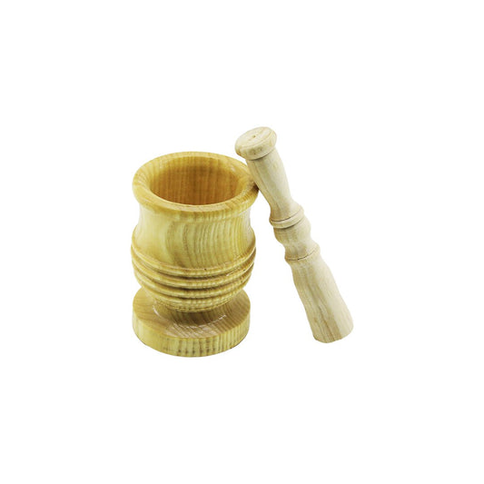 BÜYÜK BOY  LÜX AHŞAP HAVAN SARIMSAK DÖVECEK Ç: 8.3CM--D: 7CM--Y: 12CM FİLELİ AMBALAJ (5347)