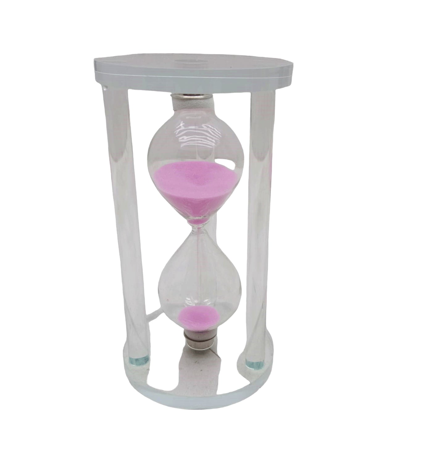 BÜYÜK CAM KUM SAATİ CAM STANDLI 15 DAKİKA - ÇAP: 7.7CM-YÜKSEKLİK: 14.7CM (5347)