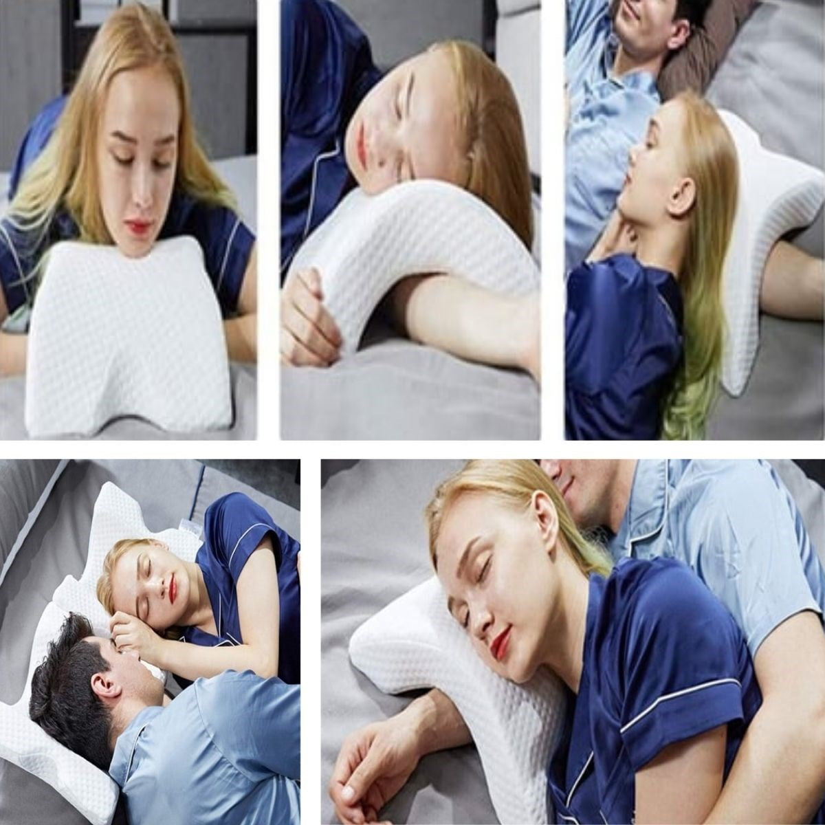 Starixa® 100% Visco Curved Orthopedic Pillow with Washable Fabric Cover for Waist, Neck, and Leg Pain