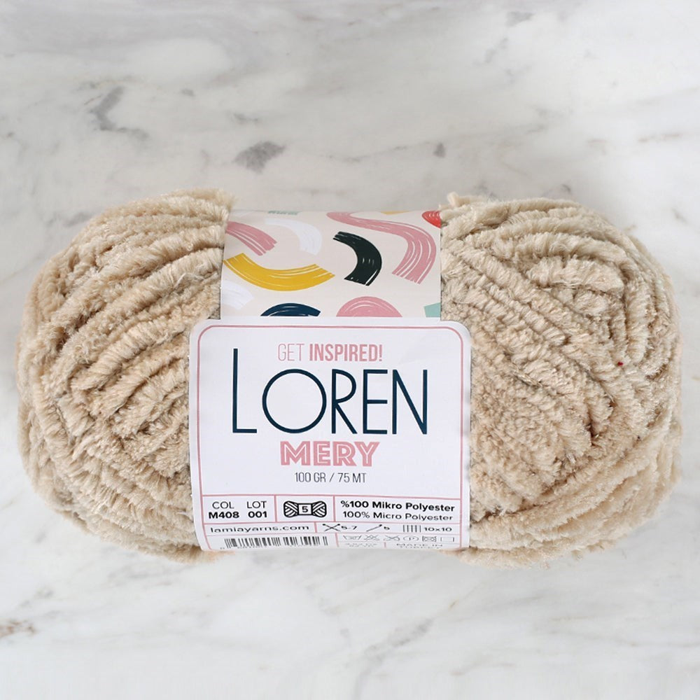 Loren Mery Off-White Hand Knitting Yarn - M408 - 34315