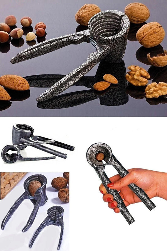 2'li Ceviz ve Fındık Kıracağı Seti - Paslanmaz Metal Döküm Pratik Mutfak Gereci