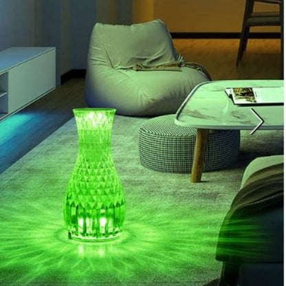 Starixa® Sürahi Model USB Şarjlı Kumandalı 16 Farklı Işık Modlu Masa Üstü Kristal Akrilik Lamba Led