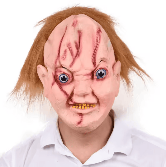 Çaki Maskesi Kahverengi Saçlı Lateks Et Chucky Çaki Maskesi (5347)