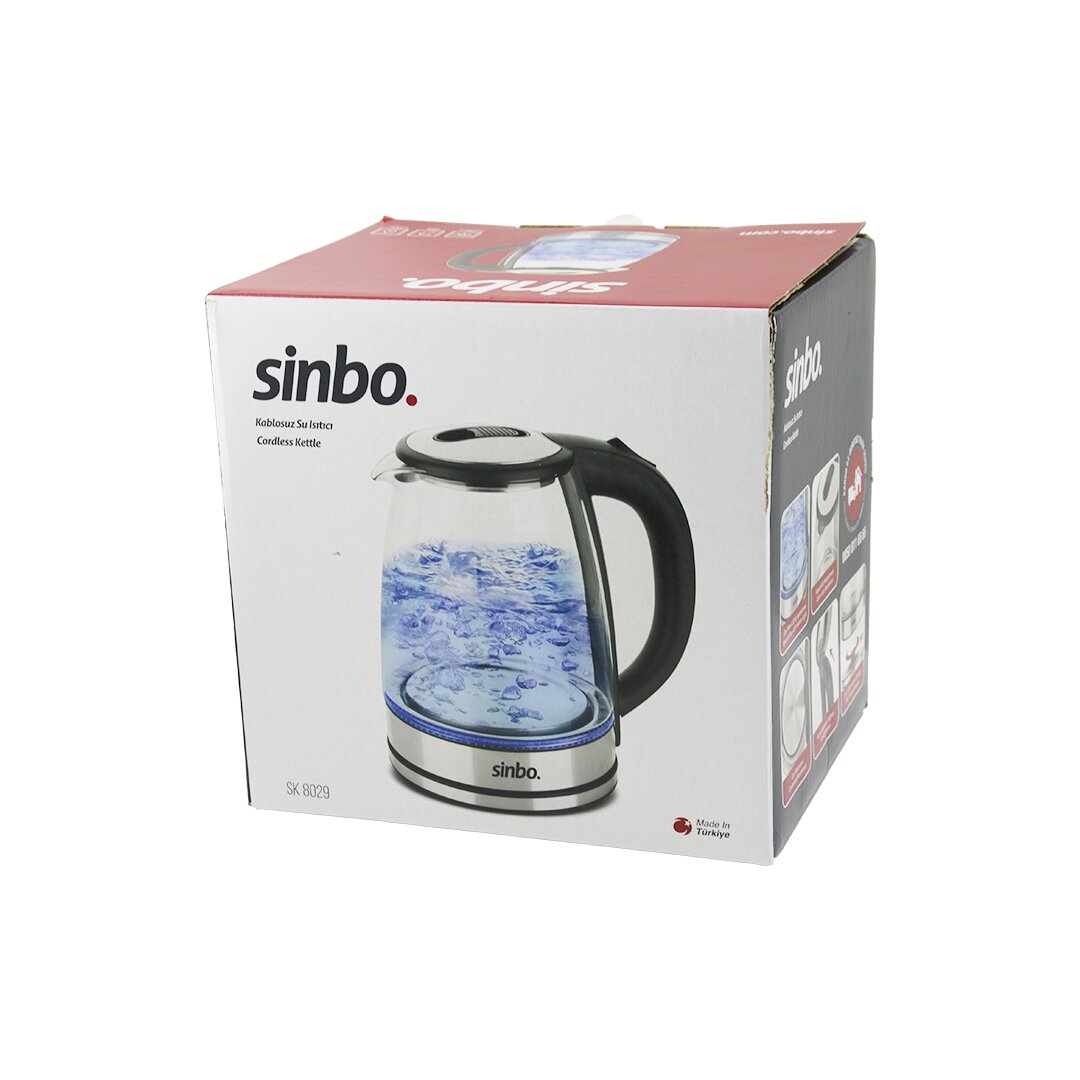 CAM KETTLE SU ISITICISI 1.8LT GİZLİ REZİDANS 360° DÖNEBİLME ÖZELLİK 1850-2200W SK-8029 (5347)