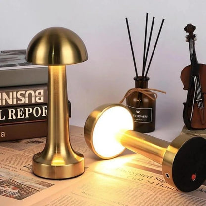GOLD Mantar Lamba CT-8429 Lizbon 3 Renk Şarjlı Masa Lambası (5347)