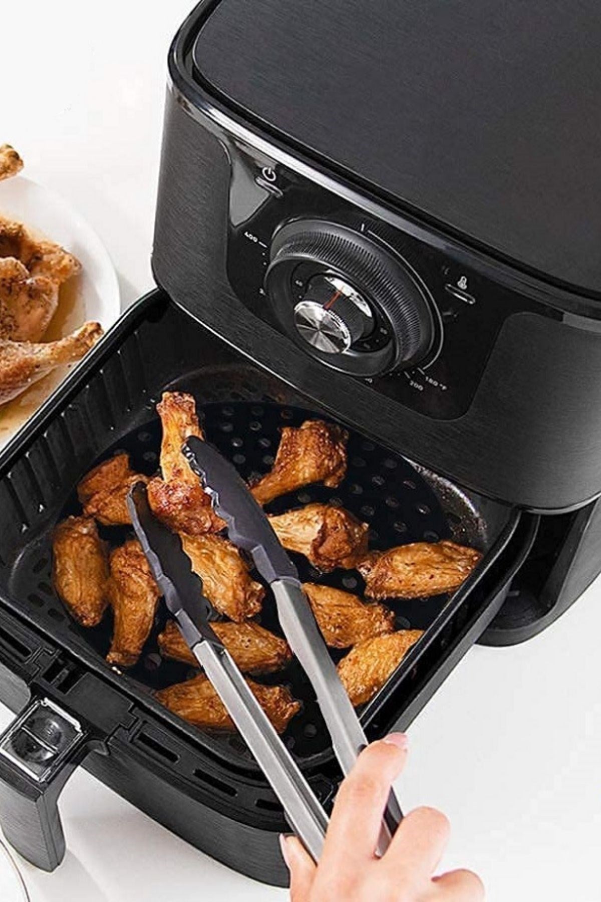 Starixa® Siyah Isıya Dayanıklı Yıkanılabilir Silikon Fırın Ve Airfryer Yuvarlak Model Pişirme Matı 20 Cm