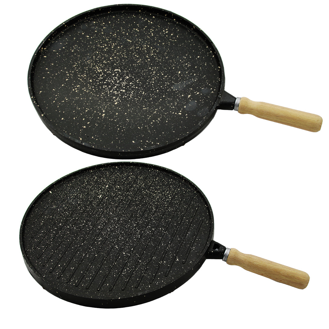 ÇİFT TARAFLI DÖKÜM GRANİT BAZLAMA - GÖZLEME TAVASI 36CM (5347)
