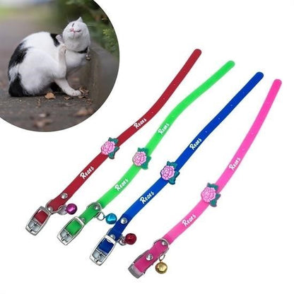 Çıngıraklı Zilli Sevimli Renkli Slikon Kedi Köpek Boyun Tasması (5347)