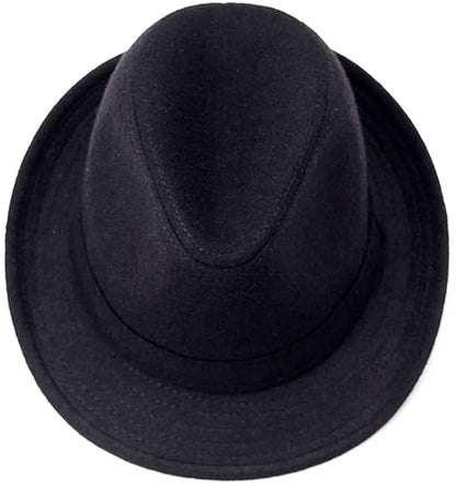 Child Size Black Fabric Fedora Show Hat Michael Jackson Hat Size 54