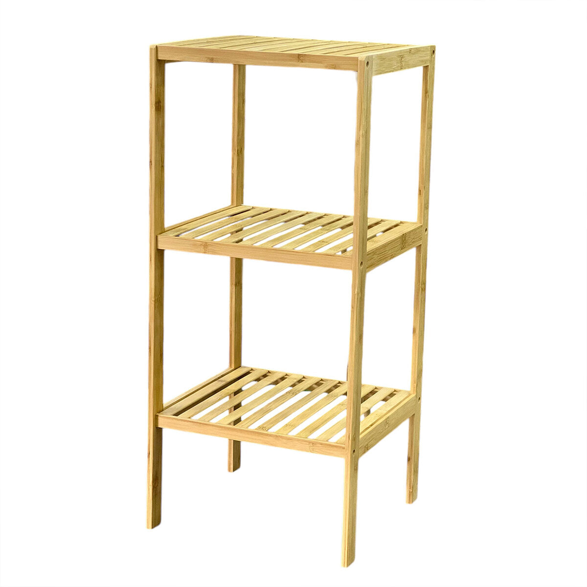ÇOK AMAÇLI RAF - ORGANİZER 3 KATLI AHŞAP - BAMBU 36X32X80CM (5347)