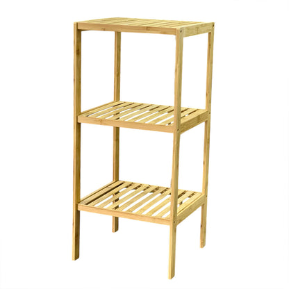 ÇOK AMAÇLI RAF - ORGANİZER 3 KATLI AHŞAP - BAMBU 36X32X80CM (5347)