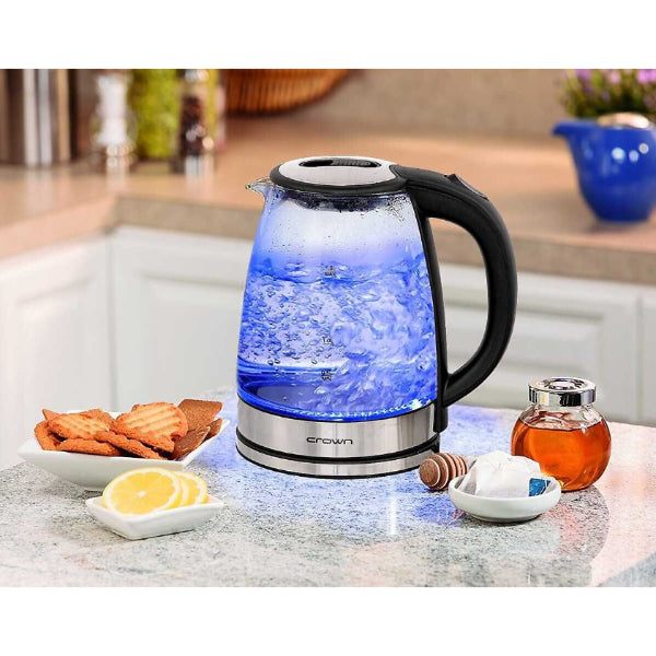 إبريق كهربائي زجاجي Crown CRW-7204