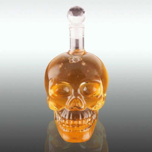 Crystal Head Skull Glass Bottle 350 ml
