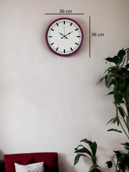 36 Cm Pembe Dekoratif Duvar Saati