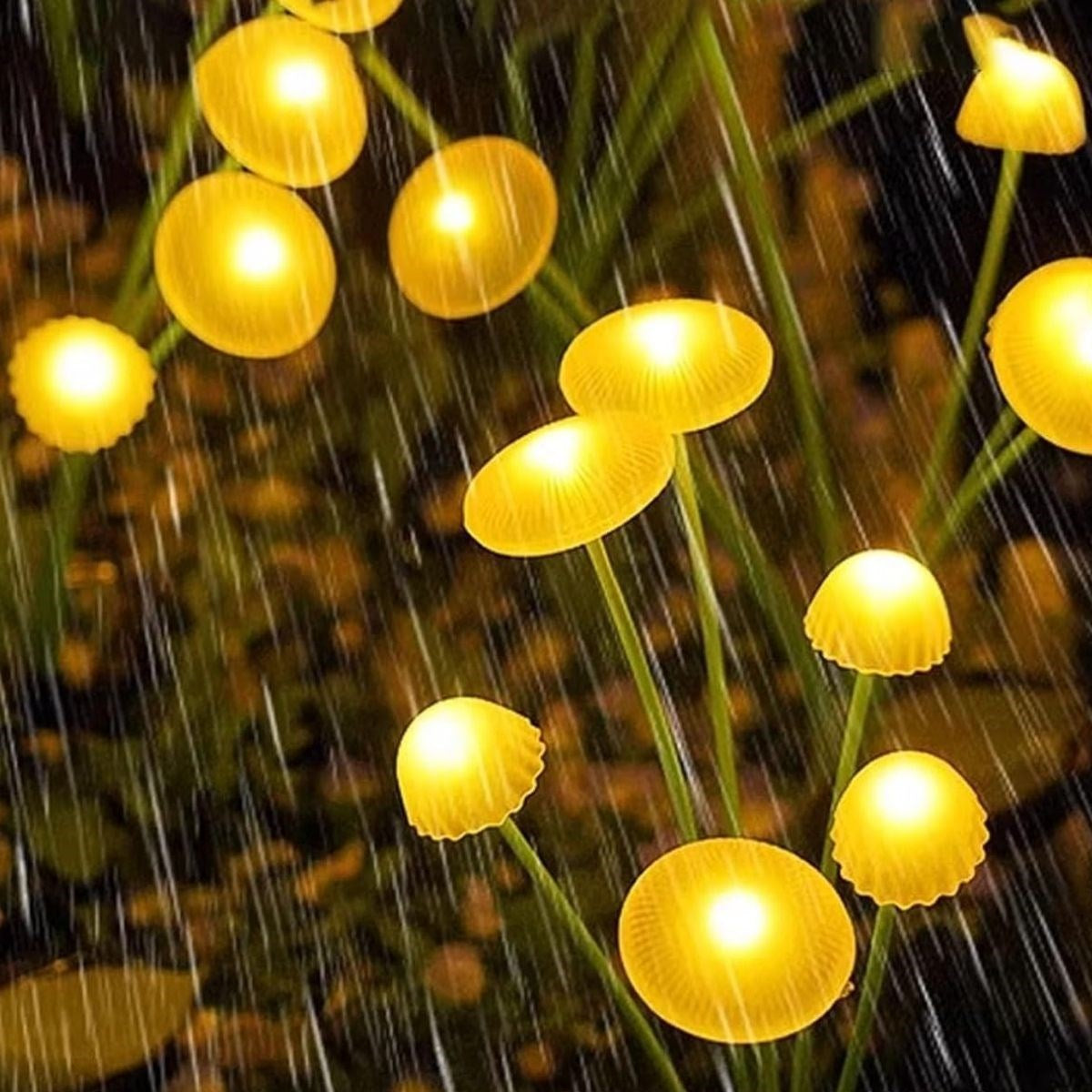 2 Adet Plastik Mantar Solar Bahçe Lambası - Güneş Enerjili LED Dış Mekan Aydınlatma, Otomatik Sensörlü Dekoratif Bahçe Işığı