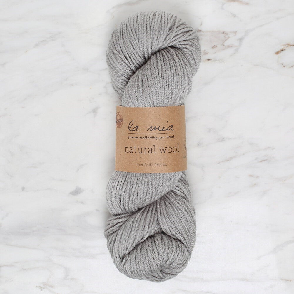 La Mia Natural Wool Grey Hand Knitting Yarn - L946 - 34396