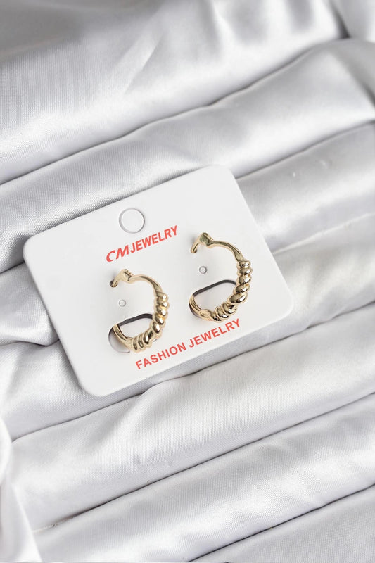 Mey İthalat® 14K Gold Renk Kaplama CM Kadın Küpe