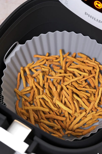 Starixa® Renkli Isıya Dayanıklı Yıkanılabilir Silikon Fırın Ve Airfryer Yuvarlak Model Pişirme Matı 20 Cm