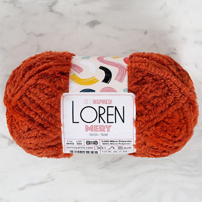 Loren Mery خيط حياكة يدوي بلون قرميدي - M413 - 34319