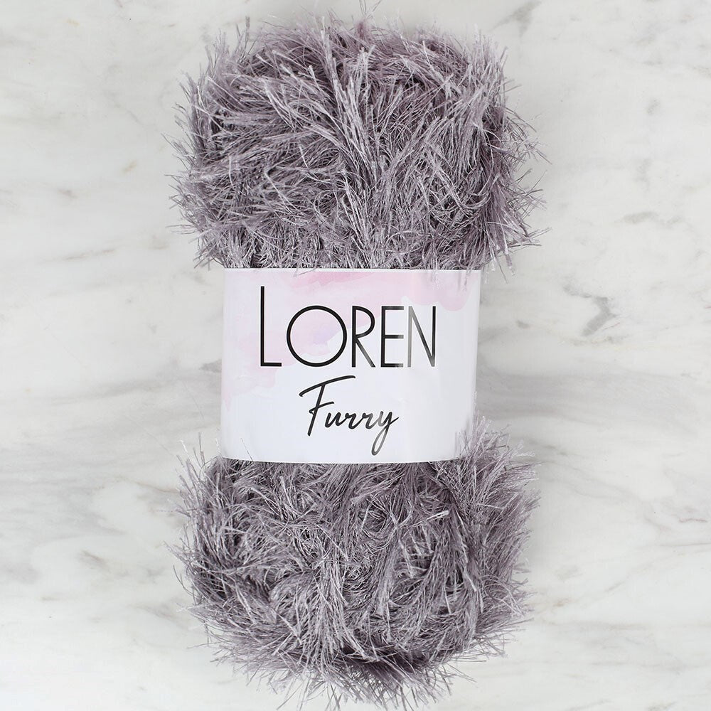 Loren Furry خيط حياكة يدوي رمادي داكن - RF036 - 34056