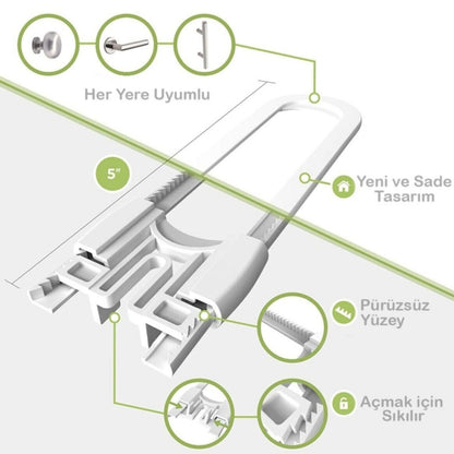 Starixa® Bebek Çocuk Çekmece ve Dolap Koruma Raylı Güvenlik Sistemi Emniyet Kilidi