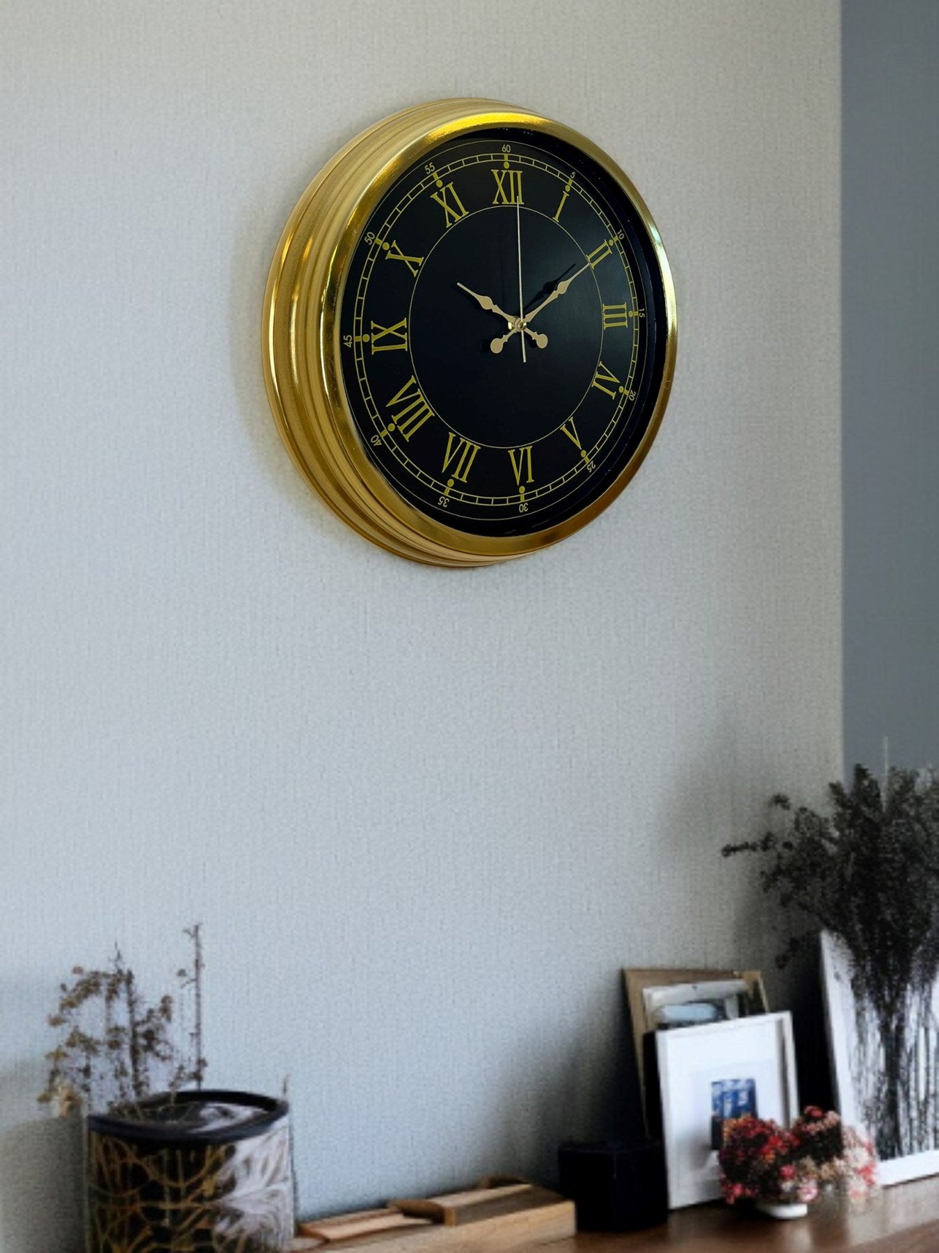 Luxury Gold 40 Cm Metal Duvar Saati