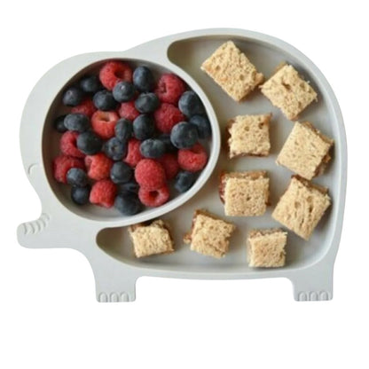 Starixa® Bebek ve Çocuk için Sevimli Fil Model Desenli Yemek Bebek Mama Kabı Bölmeli Tabak