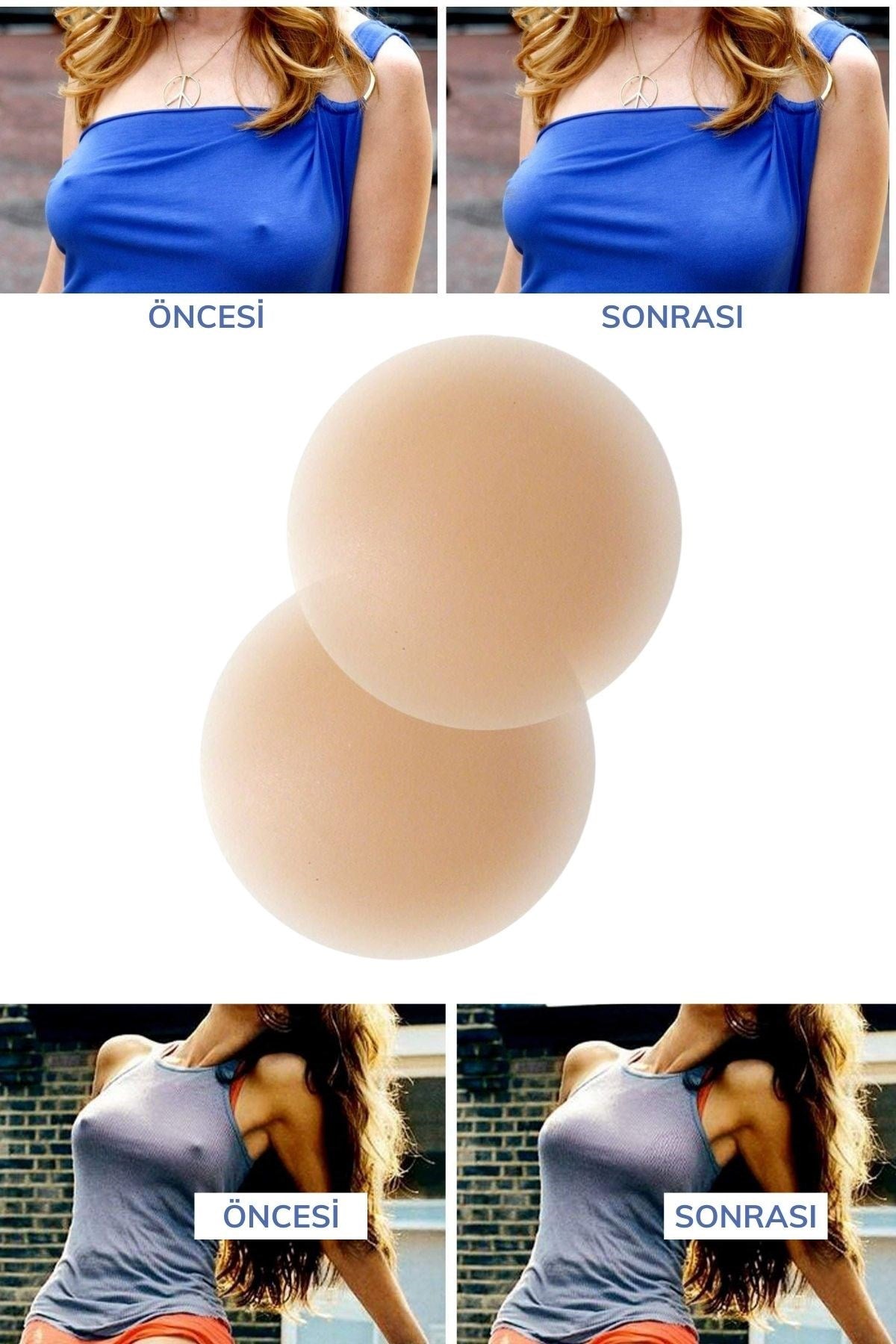 Starixa® Silikon Göğüs Ucu Kapatıcı Gizleyici Bant Aparat  Nipple Pad
