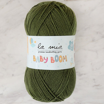 La Mia Baby Boom Hand Knitting Yarn - Olive Green - 410 - 34458
