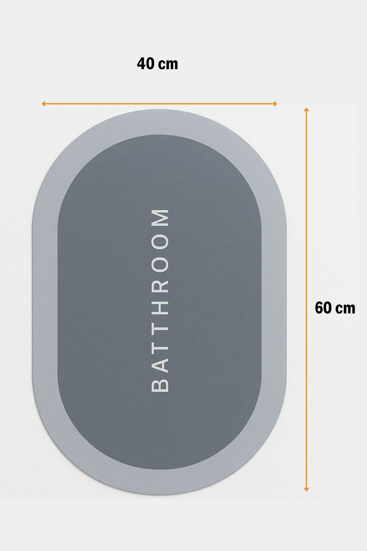 Starixa® Sihirli Süper Su Emici Kaymaz Tabanlı Oval Paspas 40*60 cm