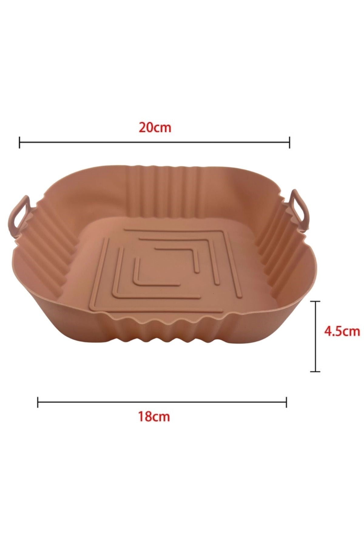 Starixa® Renkli Isıya Dayanıklı Yıkanılabilir Silikon Fırın Ve Airfryer Kare Model Pişirme Matı 20 Cm