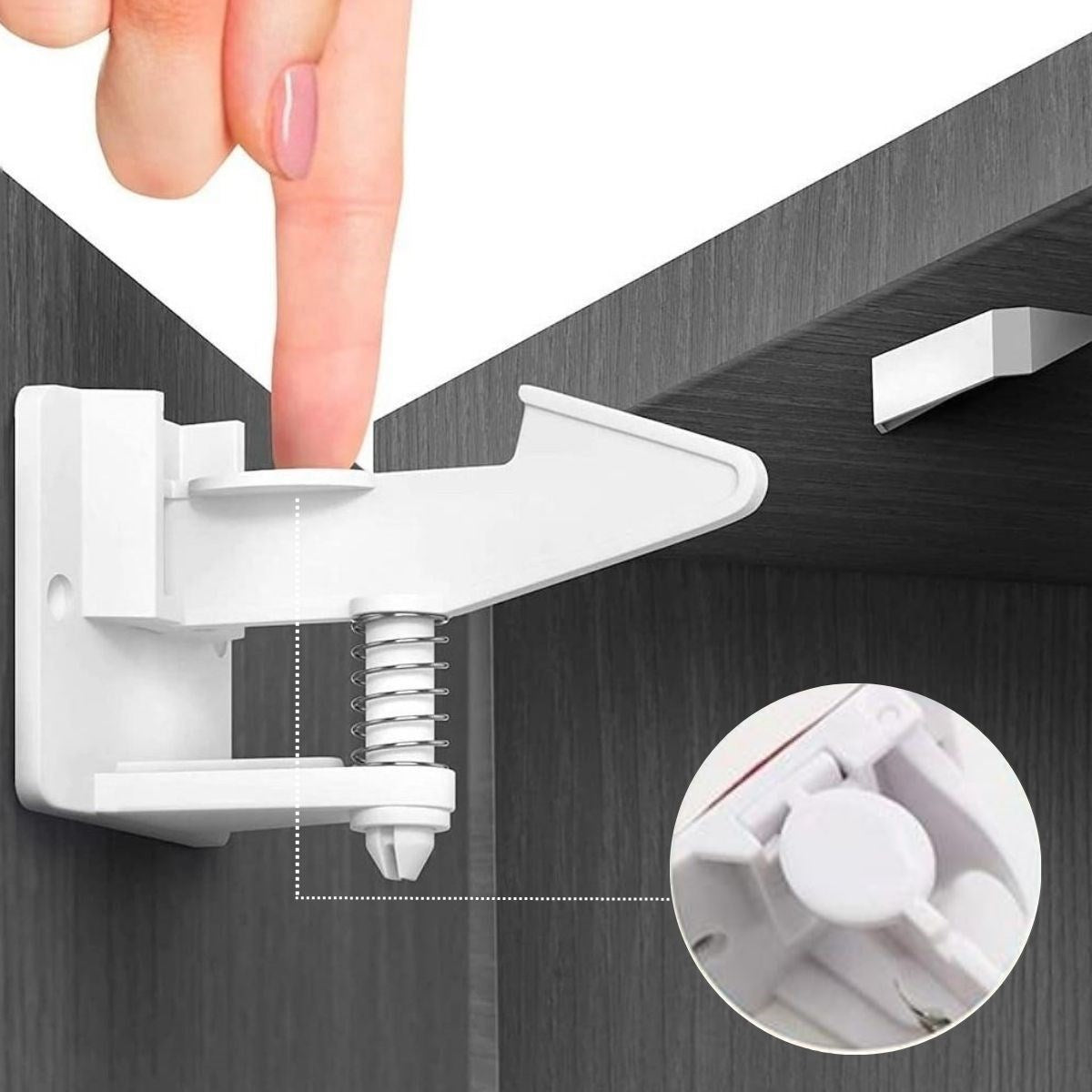 Starixa® Bebek Çocuk Güvenliği Korumalı Yapışkan Çekmece ve Dolap İçin Tutucu Gizli Güvenlik Kilidi