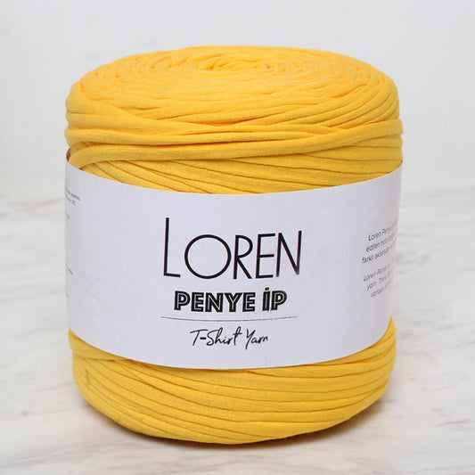 Loren Penye Fabric Hand Knitting Yarn Yellow - 7 - 34277