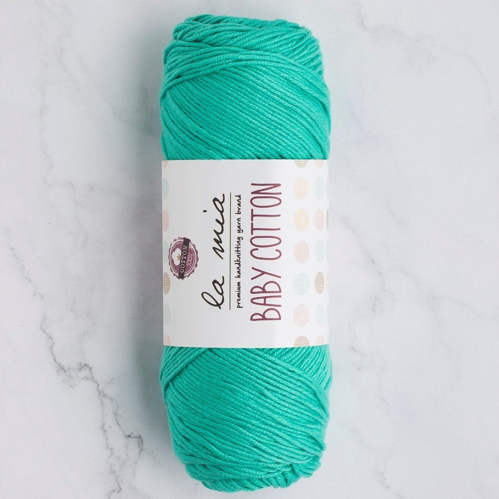 La Mia Baby Cotton Green Hand Knitting Yarn - L044 - 33653