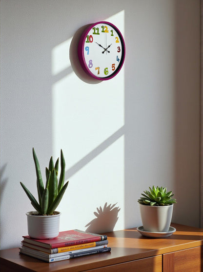36 Cm Pembe Çocuk Odası Duvar Saati