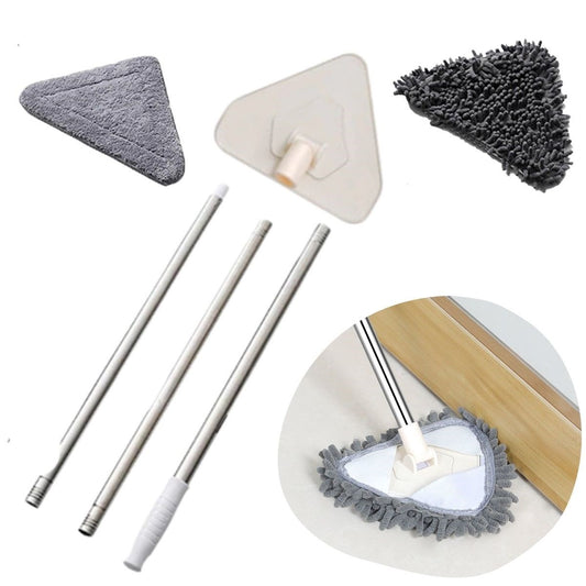 Starixa® Teleskopik Saplı 150 cm Üçgen Mop Cam Duvar Tavan Fayans Parke Temizleyici Mop